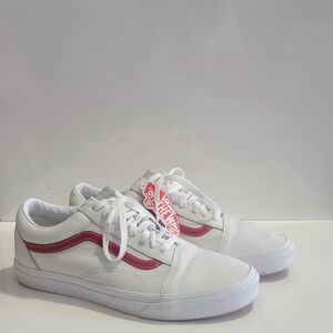 Vans Old Skool Vintage Men's White and Red Sneakers